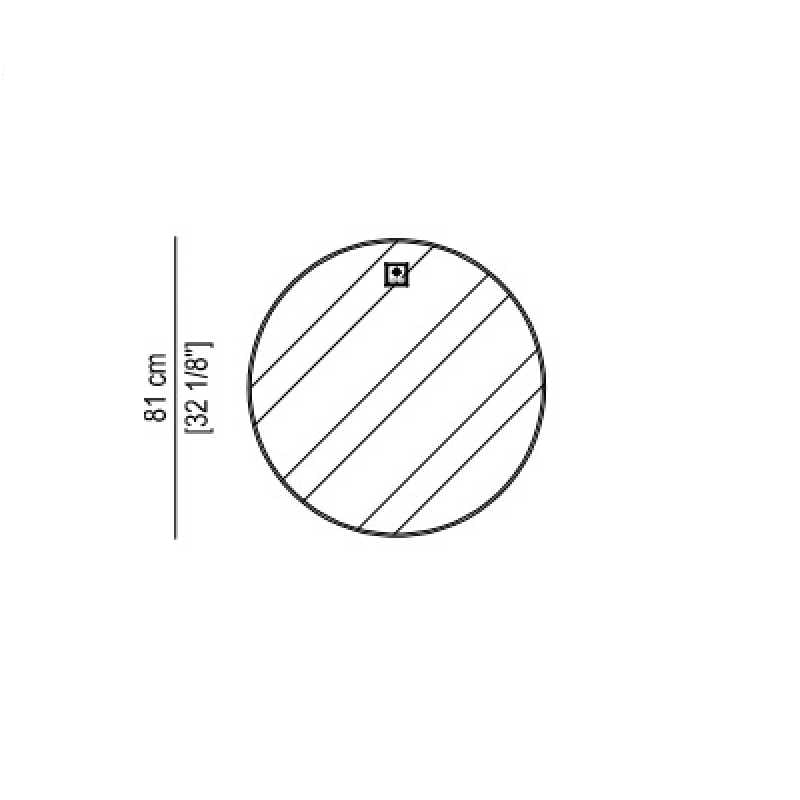 Nelson Mobilier POSTE DE COIFFURE MIROIR ROND