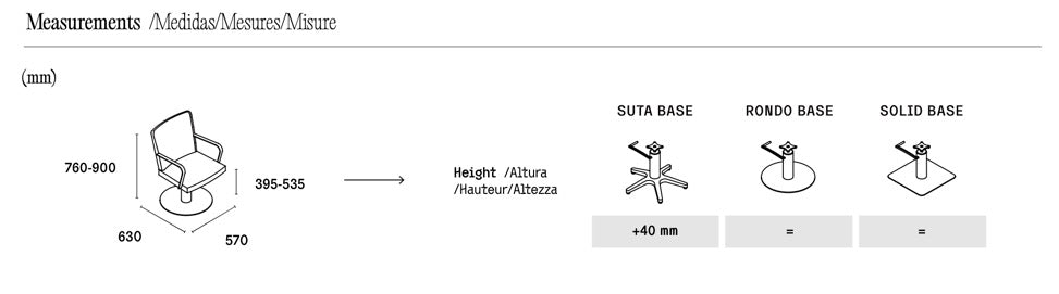 Sedia per parrucchiere Cara Collection Niki