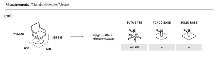 Sedia per parrucchiere Cara Collection Niki