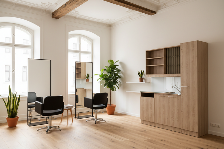 Kiela Friseurstuhl Urban mit Rollen und Stopper