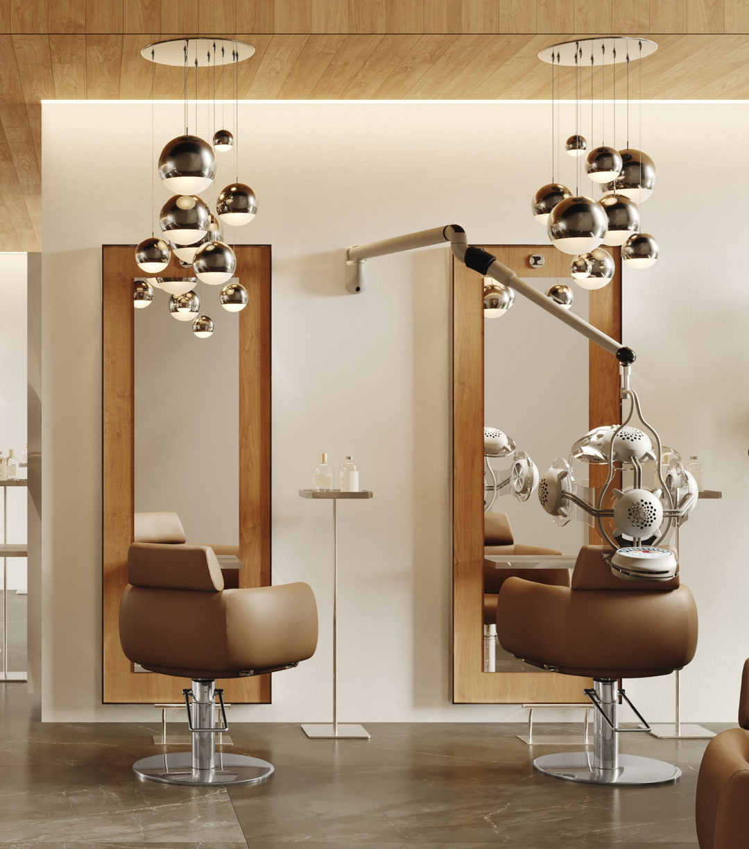 Salondesign24 Friseurausstattung Paketangebot Mid Century