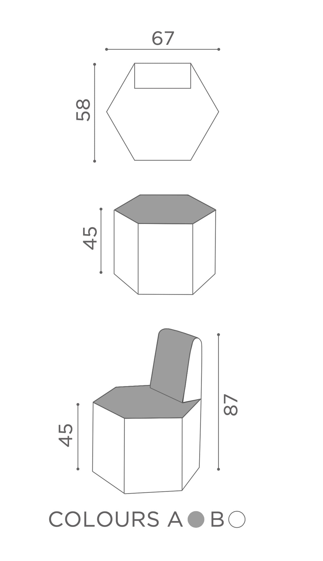 Salon Ambience HEX TABOURET D&