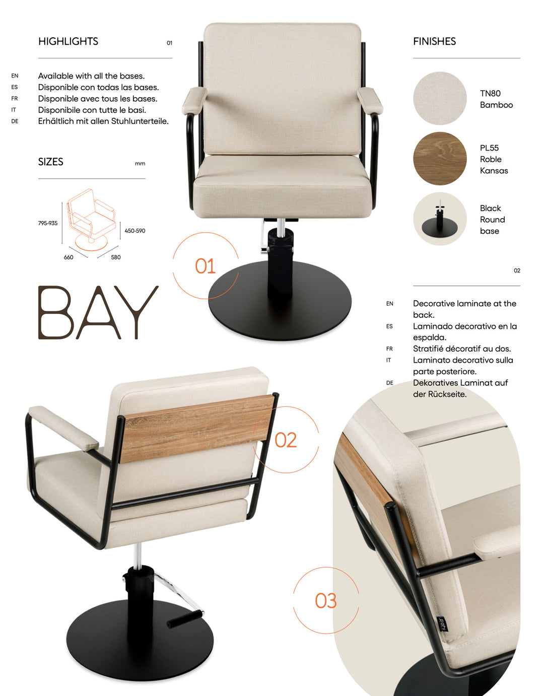 Pahi Hairdressing Chair Bay