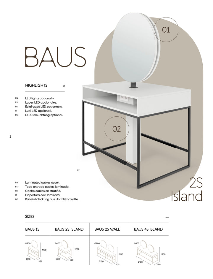Pahi doppia unità di styling Baus 2S Islanda