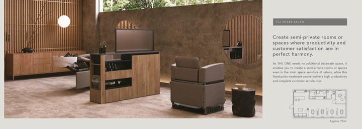 Salondesign24 Poltrona da parrucchiere e lettino lavaggio in uno - ONE con formazione HeadSpa inclusa