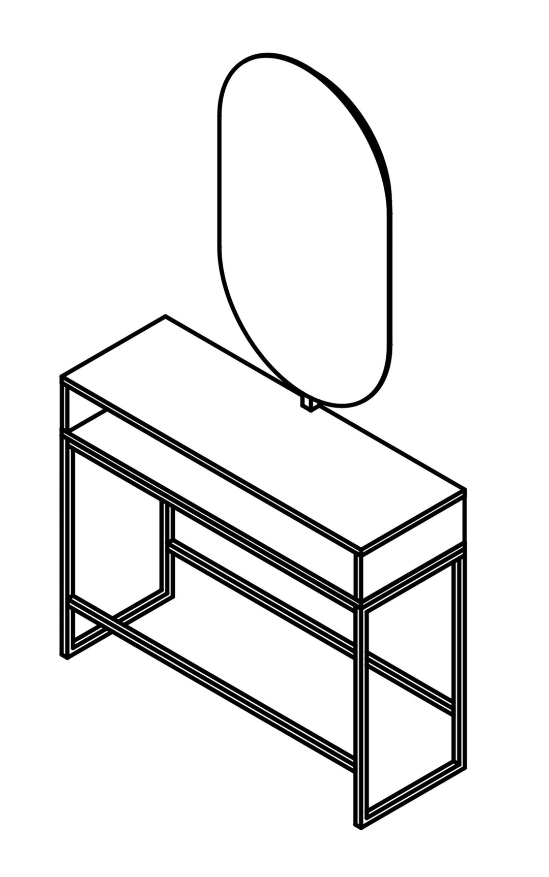 Pahi wandkaptafel Clark 1S Wand