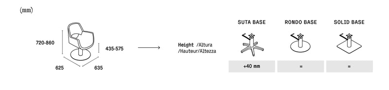 Silla de peluquería Cara Collection Touch