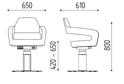 Karisma Friseurstuhl elektrische Akku Pumpe Miami