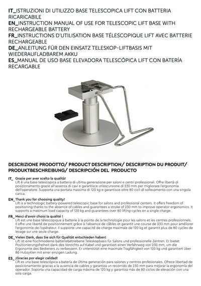 Karisma Friseurstuhl elektrische Akku Pumpe -  Lilium