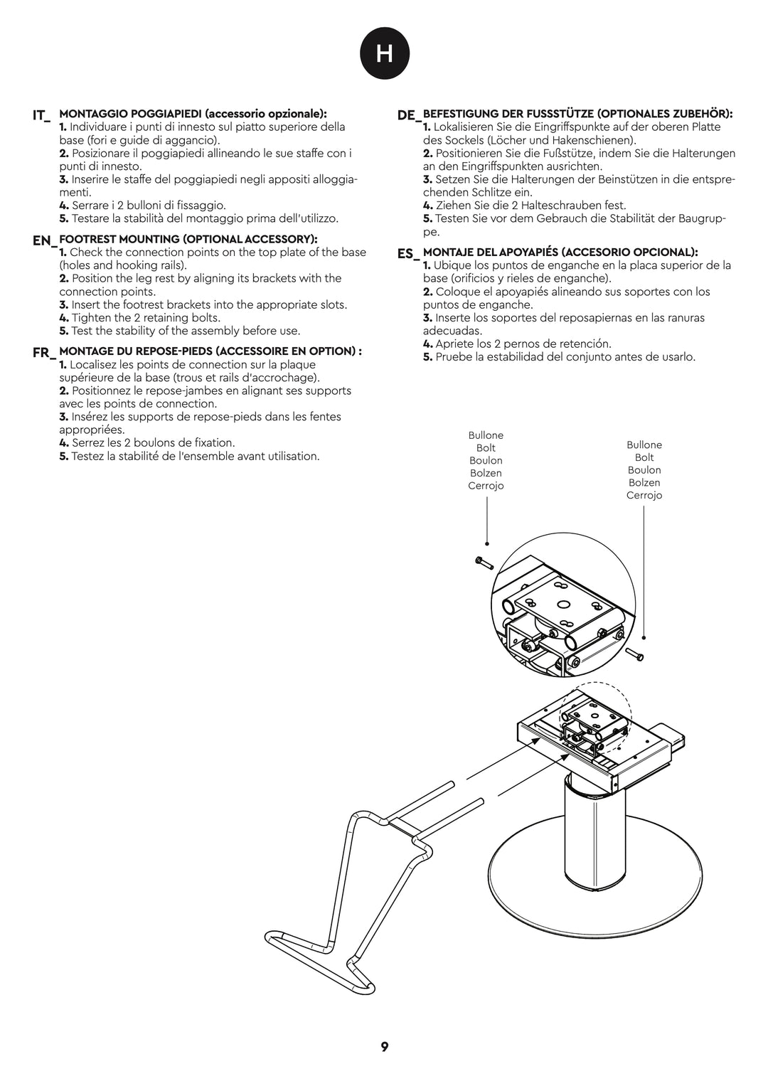 Karisma Friseurstuhl elektrische Akku Pumpe -  Lilium