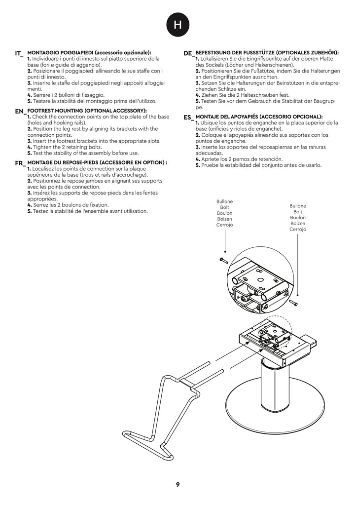 Karisma Friseurstuhl elektrische Akku Pumpe -  Lilium