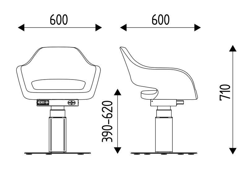 Karisma Friseurstuhl elektrische Akku Pumpe -  Cloe