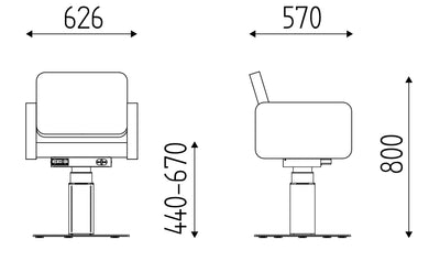 Karisma Friseurstuhl elektrische Akku Pumpe -  Cloe