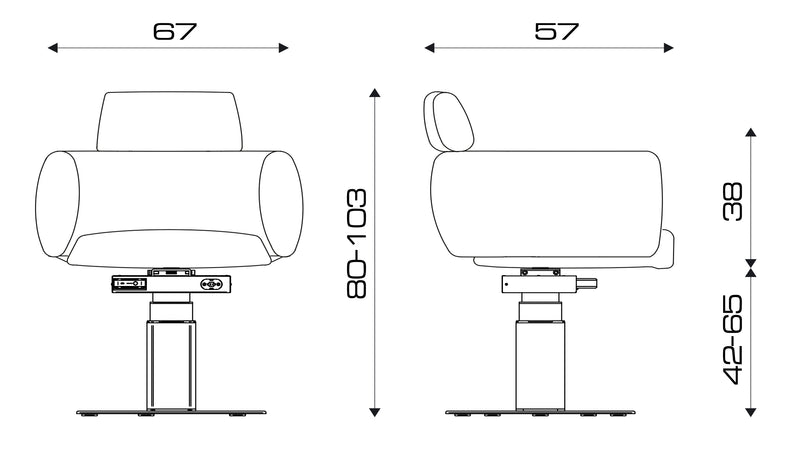 Salondesign24 Friseurstuhl elektrische Akku Pumpe -  Ultra
