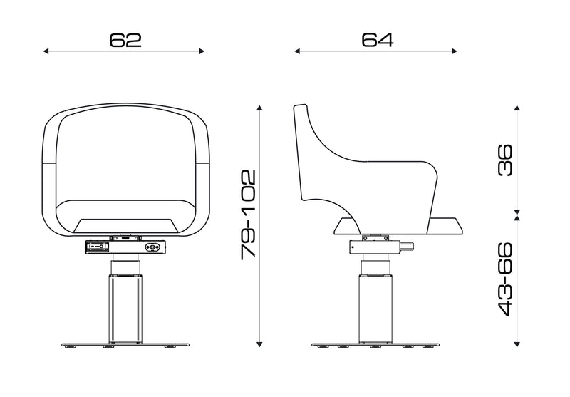 Salondesign24 Friseurstuhl elektrische Akku Pumpe -  Linus