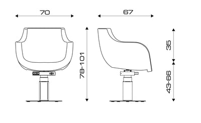 Salondesign24 Friseurstuhl elektrische Akku Pumpe - Roller