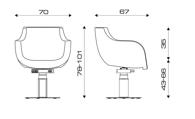Salondesign24 Friseurstuhl elektrische Akku Pumpe - Roller