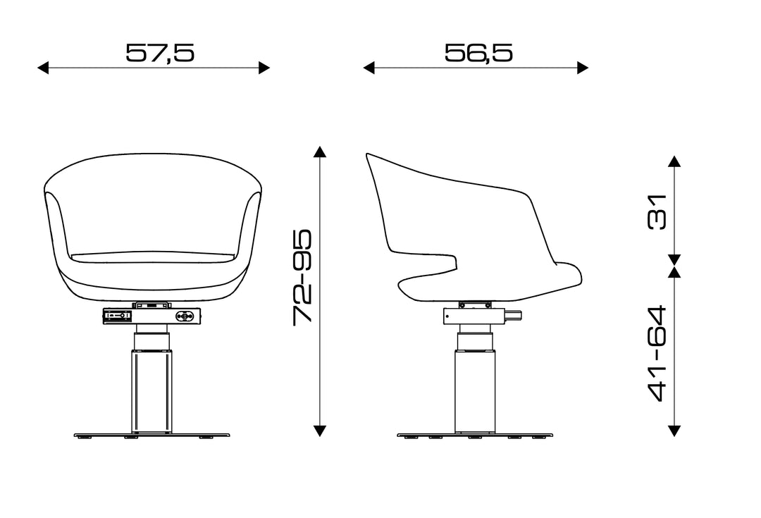Salondesign24 Friseurstuhl elektrische Akku Pumpe -  Diamond