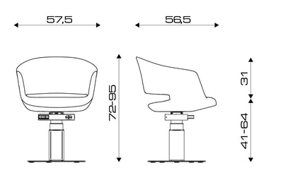 Salondesign24 Friseurstuhl elektrische Akku Pumpe -  Diamond