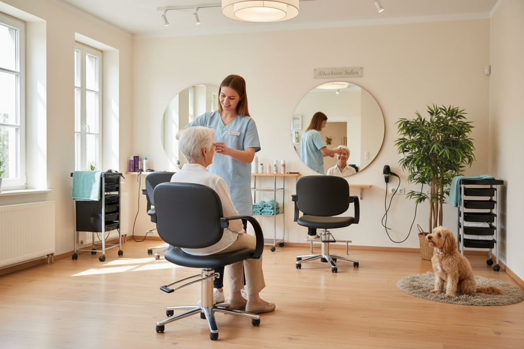 Kiela Friseurstuhl Urban mit Rollen und Stopper