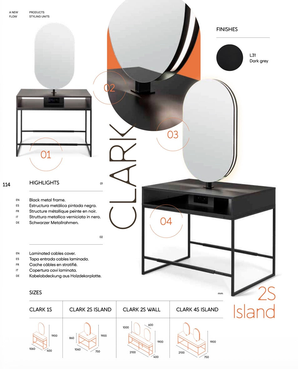 Pahi miroir double rond Joy 2S - sans table