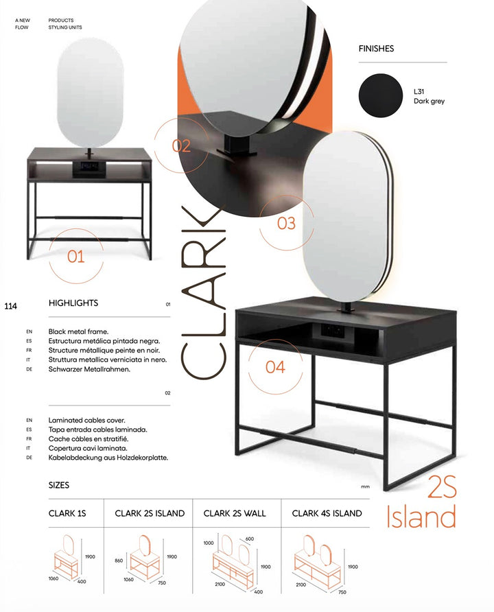 Pahi miroir double rond Joy 2S - sans table