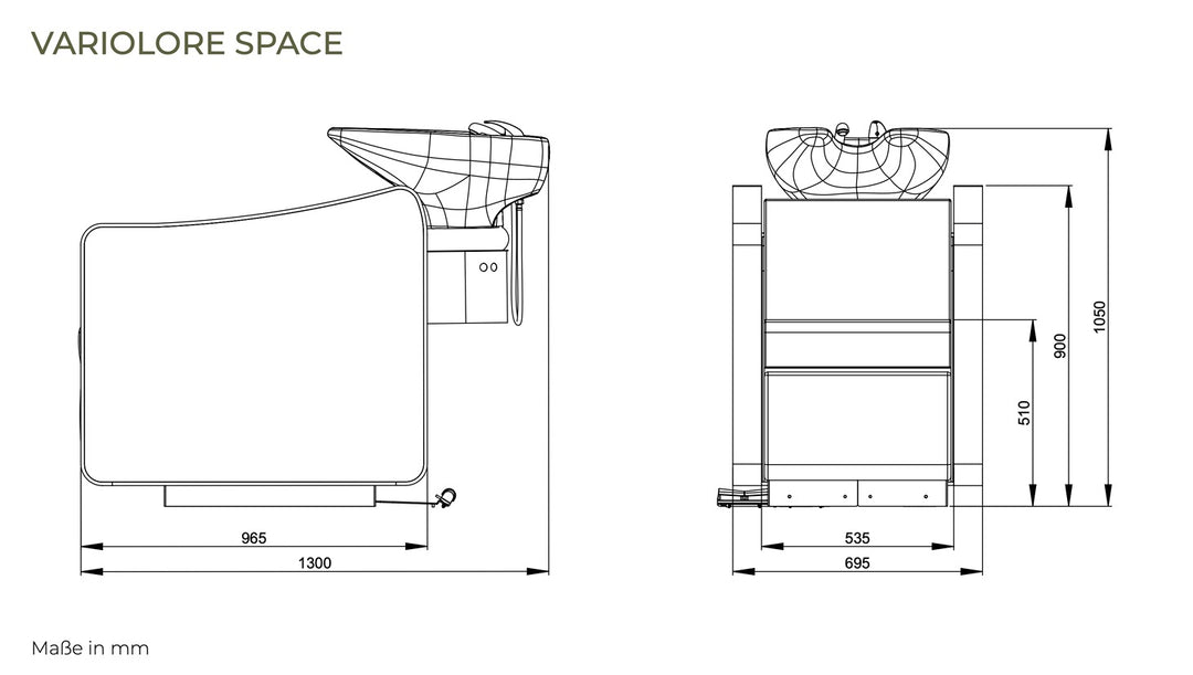 GREINER VARIOLORE SPACE slimline وحدة الغسيل