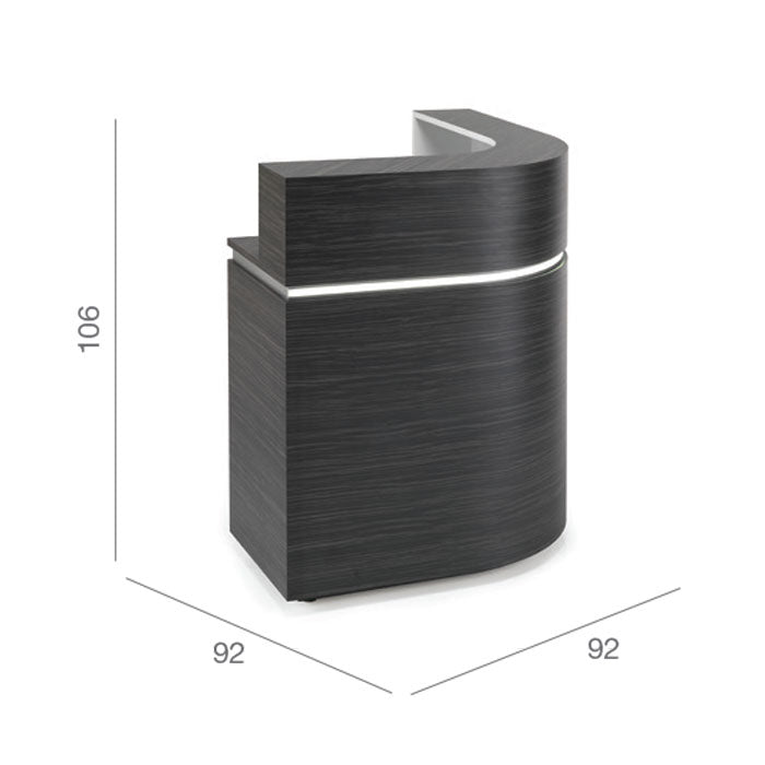 Salondesign24 abgerundete Empfangstheke Salt