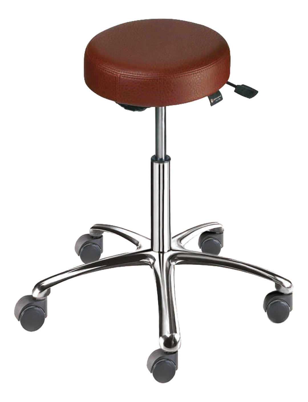 Pietranera HOCKER OHNE RUCKENSTUTZE, VERCHROMTER STERNFUSS UND ROLLEN, MIT GAS LIFT