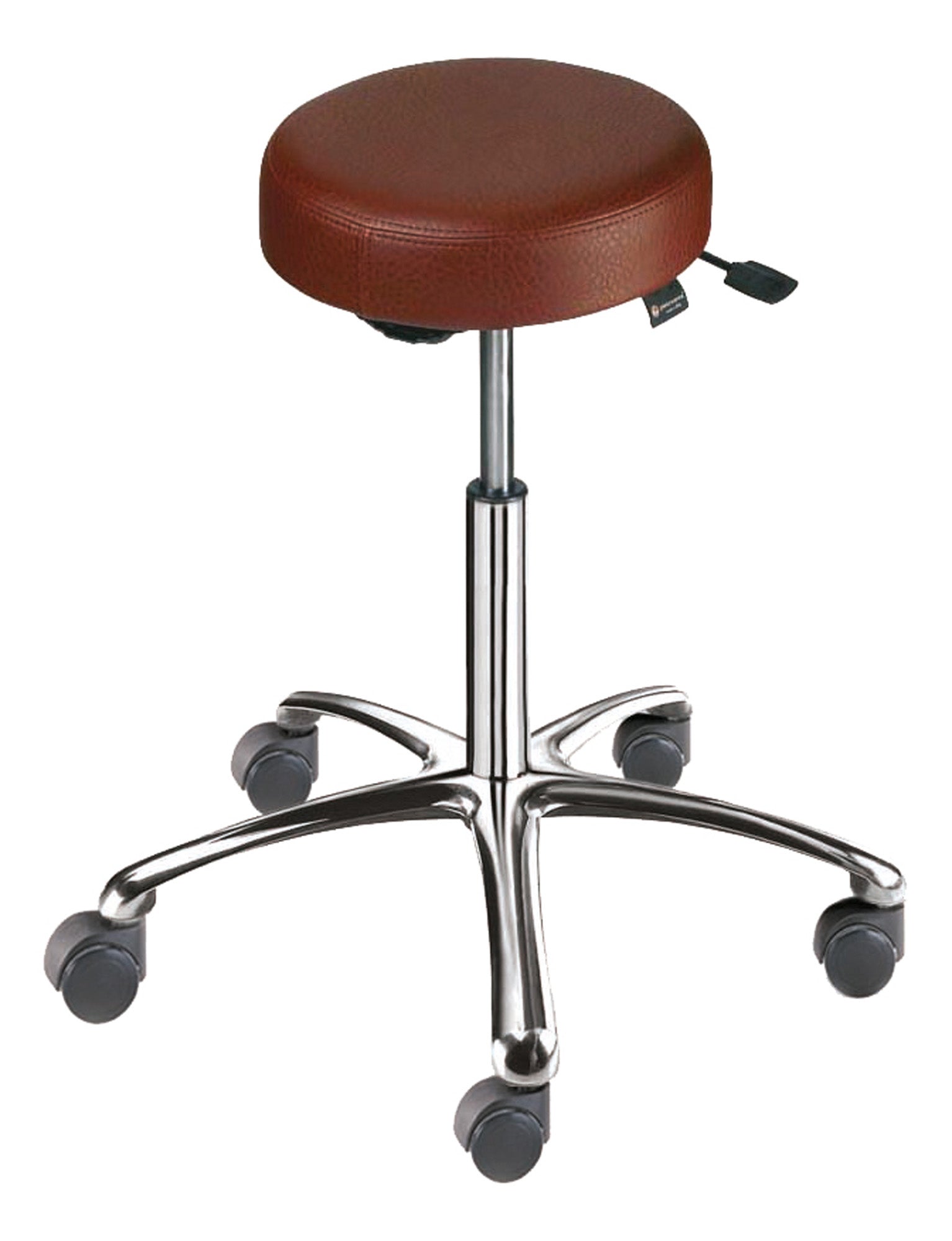 Pietranera HOCKER OHNE RUCKENSTUTZE, VERCHROMTER STERNFUSS UND ROLLEN, MIT GAS LIFT