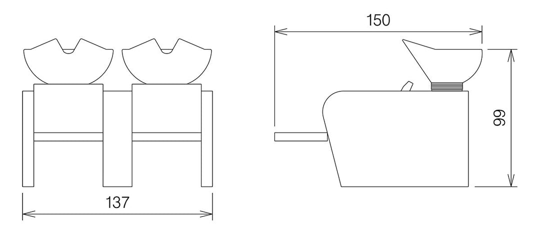 Fauteuil de lavage inversé Vezzosi Eddie sofa massage