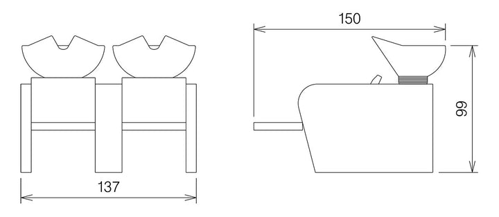 Fauteuil de lavage inversé Vezzosi Eddie sofa massage