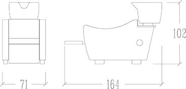 Fauteuil de lavage inversé Vezzosi Nirvana massage