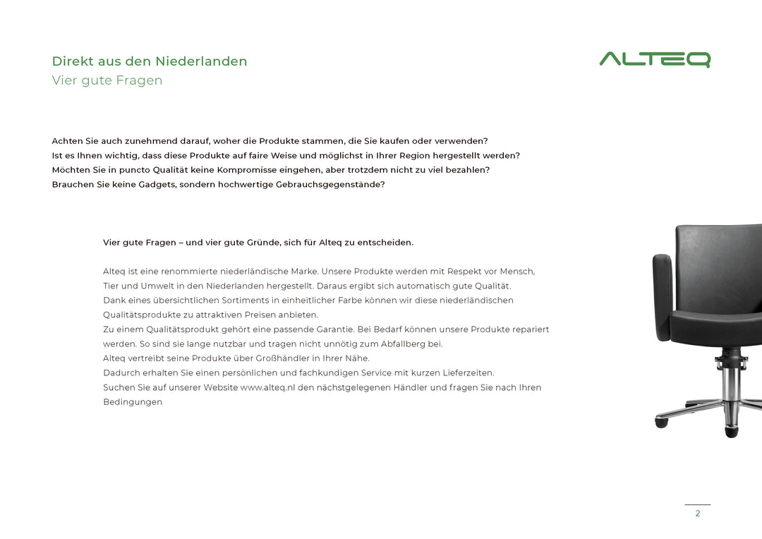 الكتالوج الرئيسي لشركة Alteq لأثاث صالونات الحلاقة