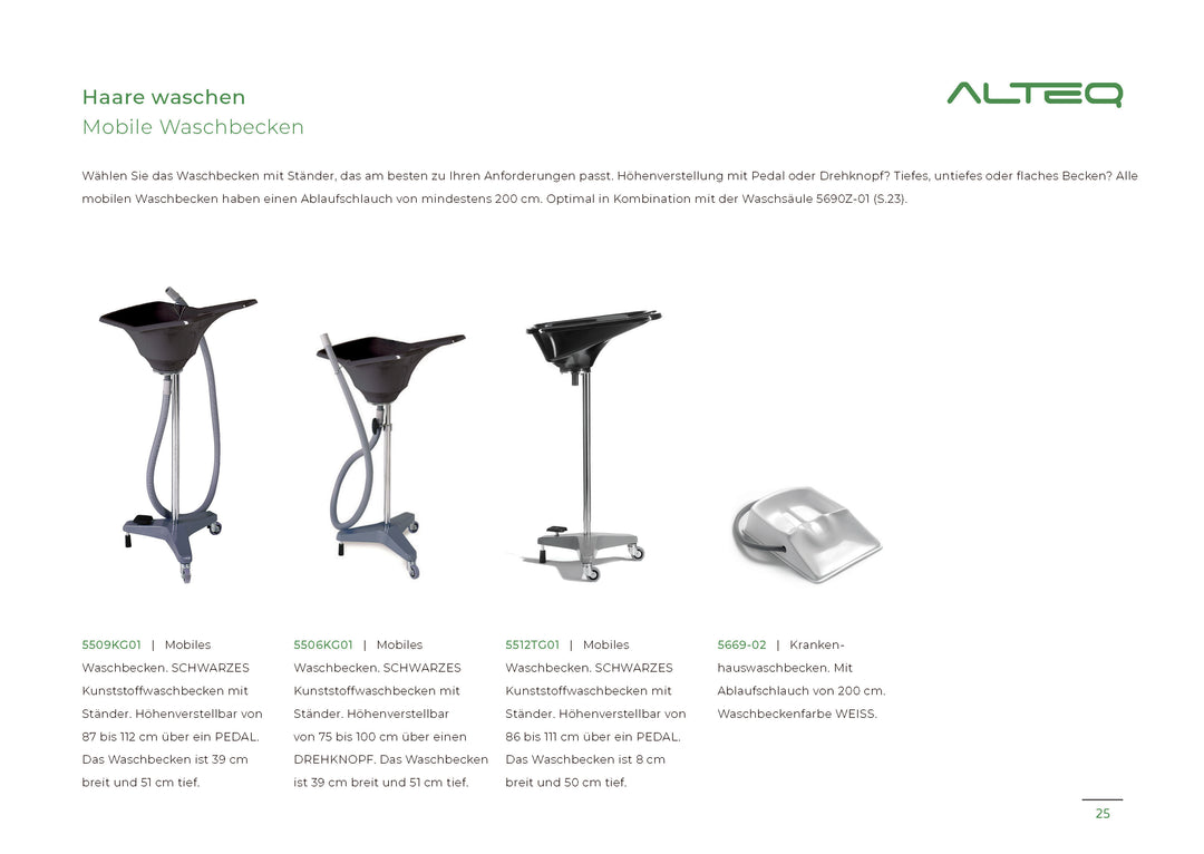 الكتالوج الرئيسي لشركة Alteq لأثاث صالونات الحلاقة