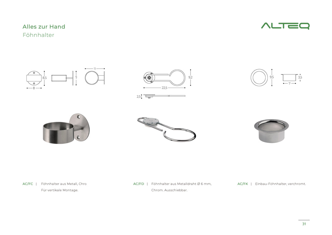 الكتالوج الرئيسي لشركة Alteq لأثاث صالونات الحلاقة