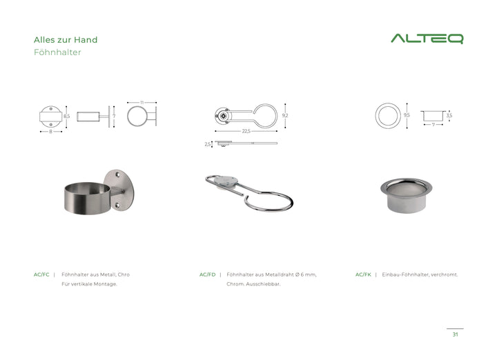 الكتالوج الرئيسي لشركة Alteq لأثاث صالونات الحلاقة