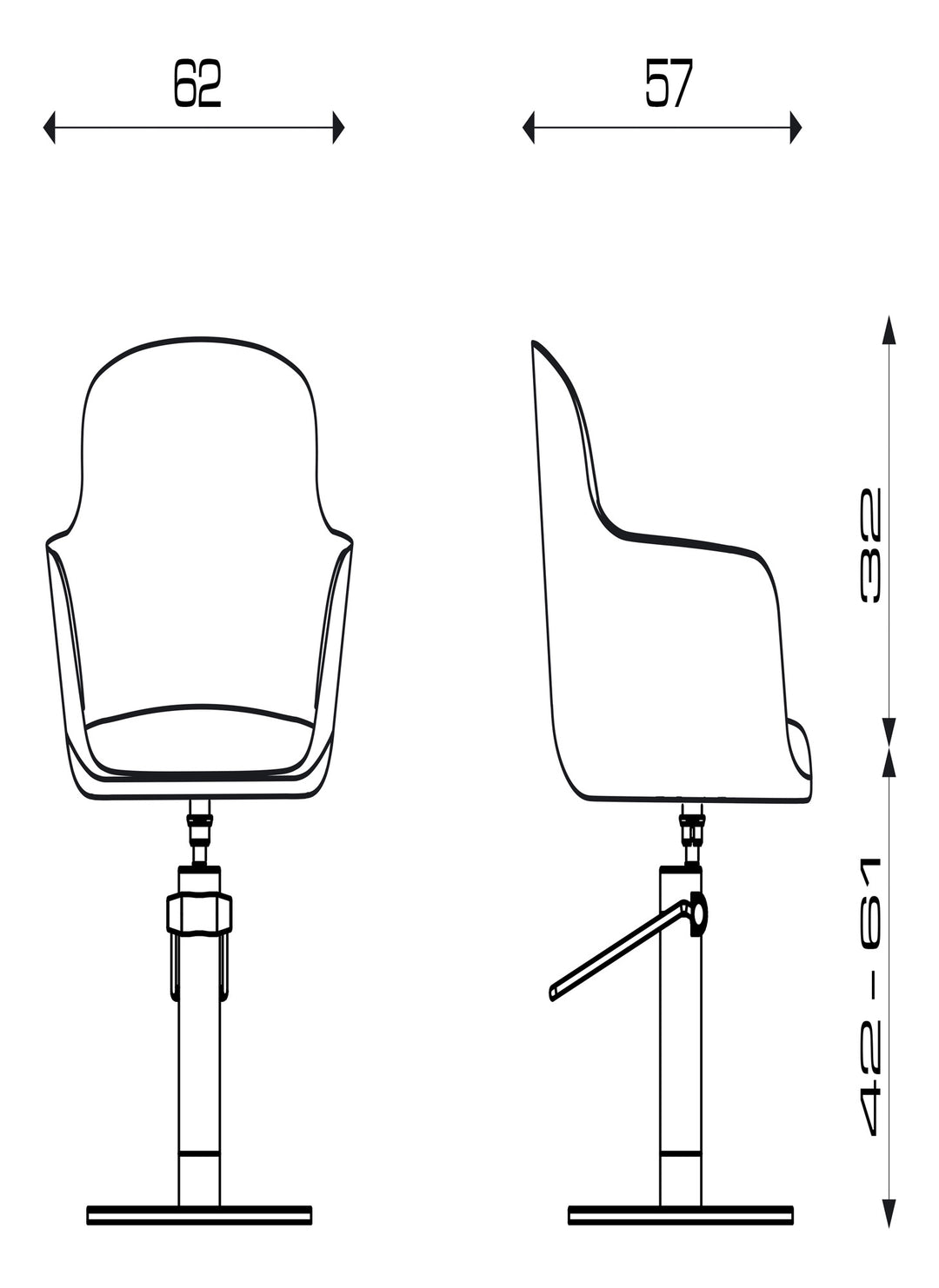 Pietranera Friseurstuhl AMY EASY