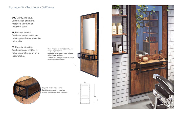 Ebner Friseureinrichtungen Express Line Místo pro styling Mily Brown