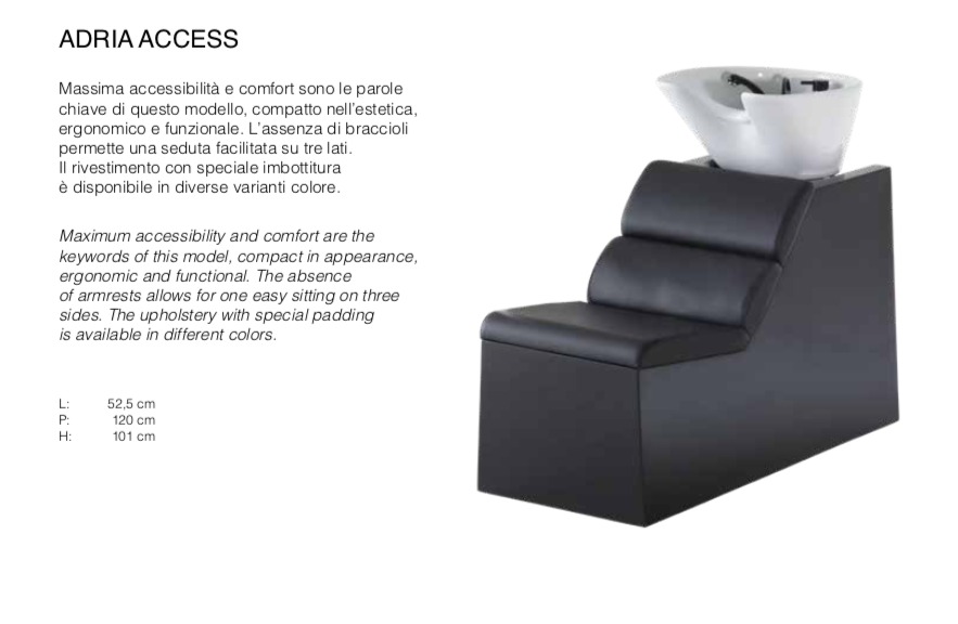 جهاز غسيل الرأس Adria Easy من Takara Belmont