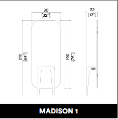 GammaStore Friseurspiegel MADISON 1 – ACRILYC, 1P WALL