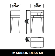 GammaStore Reception desk MADISON Reception desk 60 ACRYLIC WHITE OR GLOSSY BLACK