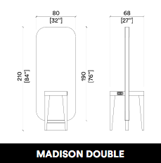 GammaStore Kaptafel MADISON 2/DOUBLE- ACRYLIC, 2P CENTRAL