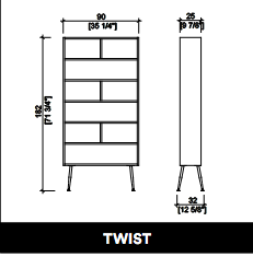 منضدة استقبال GammaStore TWIST ACRYLIC WHITE OR GLOSSY BLACK