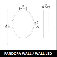 Miroir de coiffure GammaStore PANDORA WALL