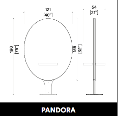 Miroir de coiffure GammaStore PANDORA