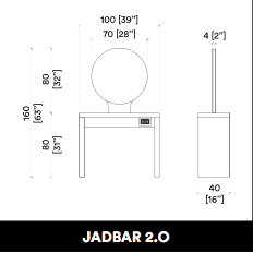Oglinda de coafură GammaStore JADBAR 2.O