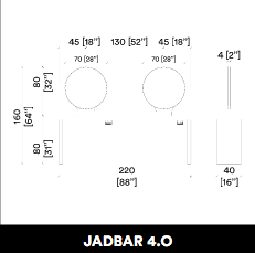 مرآة صالون GammaStore JADBAR 4.O
