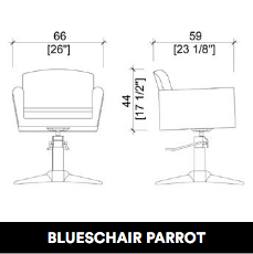 كرسي تصفيف الشعر GammaStore BLUESCHAIR BASE PARROT FULL COLOR