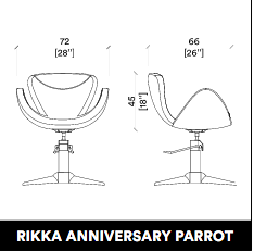 GammaStore Salon chair RIKKA BASE PARROT FULL COLOR